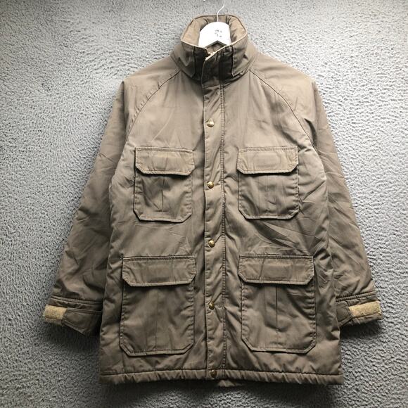 Vintage The Woolrich Woman Insulated Parka Jacket Womens Small Mushroom Brown - Picture 1 of 9